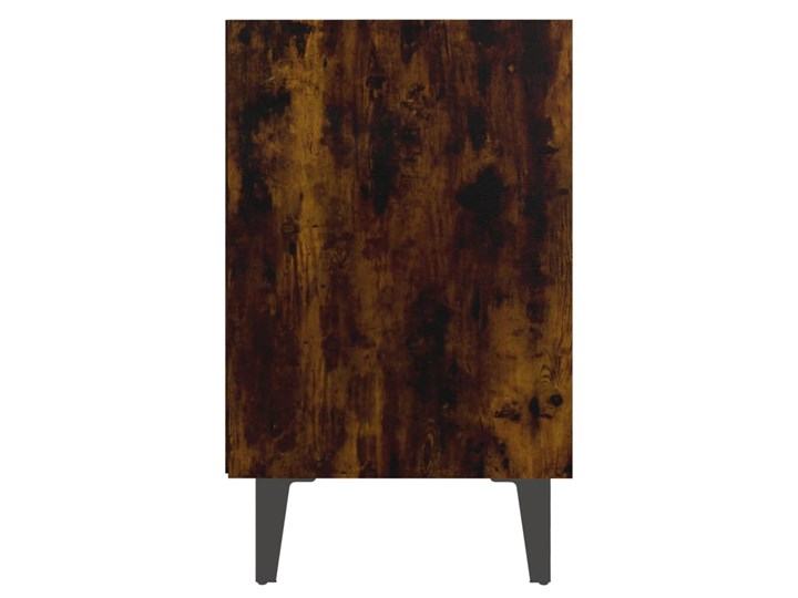 vidaXL Szafka nocna, metalowe nóżki, przydymiony dąb, 40x30x50 cm Płyta meblowa Kategoria Szafki i regały Głębokość 30 cm Nocne Drewno Szerokość 40 cm Płyta laminowana Płyta MDF Styl Industrialny