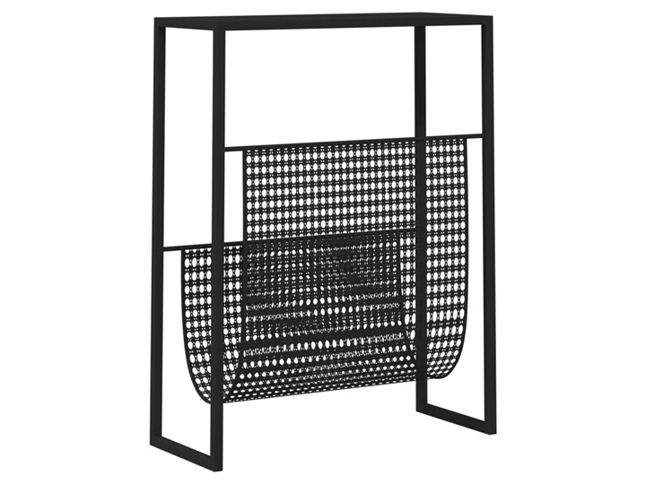 vidaXL Stojak na gazety, czarny, 35x15x45 cm, stal Kategoria Gazetniki