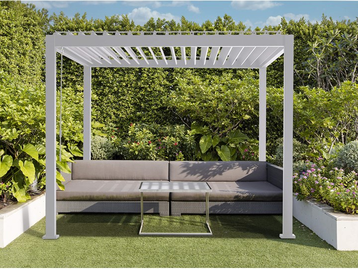 Pergola tarasowa pawilon MIRADOR BASIC OV 3x3 White Wysokość 240 cm Długość 3 m Szerokość 3 m Kolor Biały