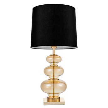 Szklana lampa nocna czarno-złota Briston