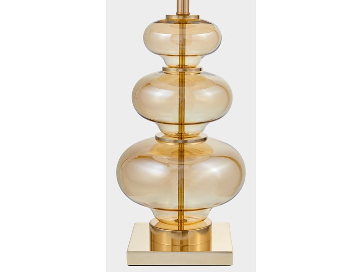 Szklana lampa nocna czarno-złota Briston Stal Lampa z kloszem Lampa z abażurem Wysokość 71 cm Styl Nowoczesny Szkło Styl Glamour
