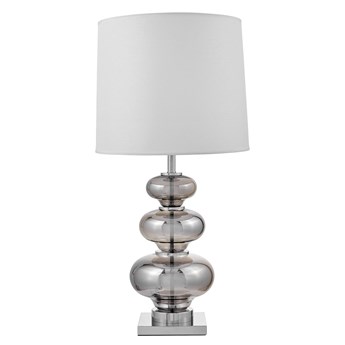 Szklana lampa nocna biała dymiona Briston
