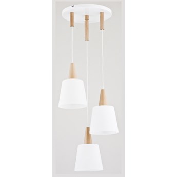 Lampa wisząca do jadalni CYRKON 3x E27 wys. 90cm | biały