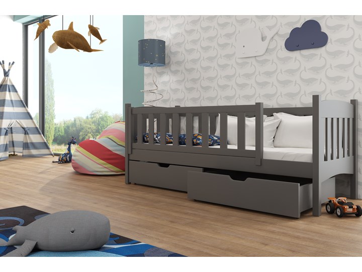 Łóżko dziecięce GUCIO 90x190 grafit Lano Meble Drewno Kategoria Łóżka dla dzieci