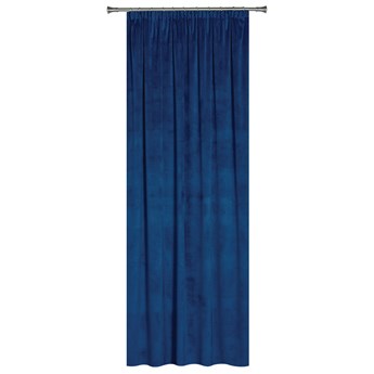 Zasłona VELUTTO na kółkach granatowa 140x250 cm - Homla