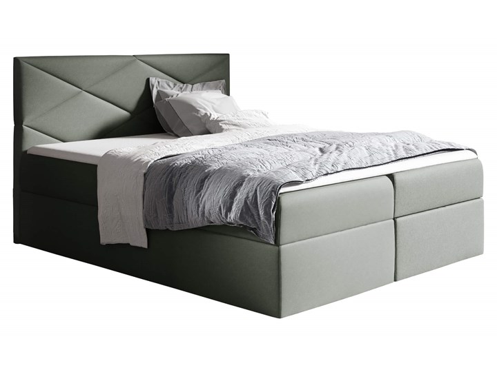 Łóżko kontynentalne 200x200 SERGIO / z pojemnikiem Tkanina Kategoria Łóżka do sypialni Kolor Szary