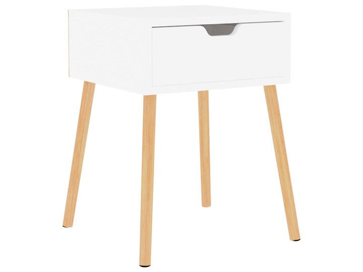 vidaXL Szafka nocna, biała, 40x40x56 cm, płyta wiórowa Nocne Głębokość 40 cm Uniwersalne Na dekoracje Płyta MDF Płyta laminowana Płyta meblowa Szerokość 40 cm Pomieszczenie Sypialnia