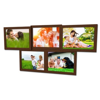 Multirama Olivia 3D 502 Ramka na zdjęcia 13x18 : Kolor - ciemny brąz, Rozmiar ramki - 13x18 cm