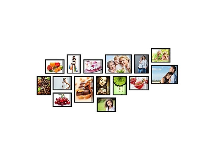 Multirama Emily na 15 zdjęć z szablonem : Kolor - czarny szczotkowany, Rodzaj szybki - pleksi