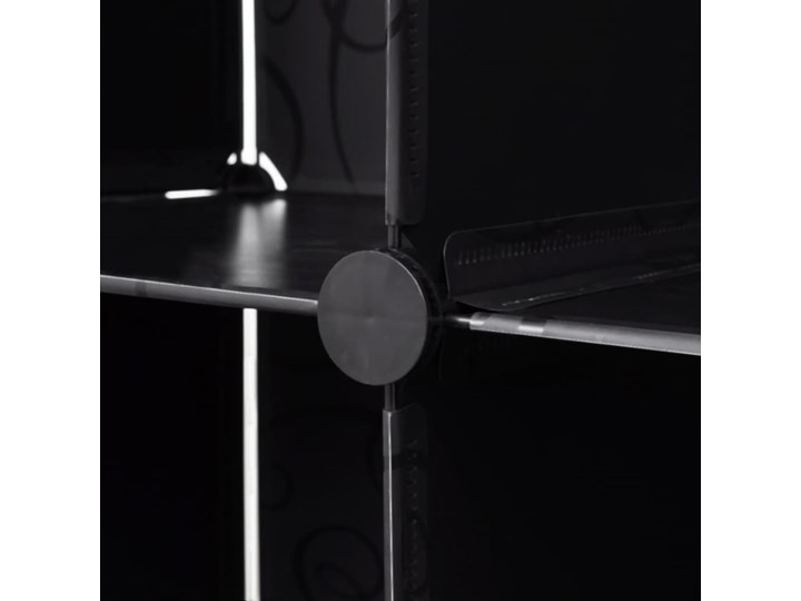 vidaXL Szafa modułowa, 18 przegród, czarno-biała, 37 x 146 x 180,5 cm Kategoria Szafy do garderoby Tworzywo sztuczne Metal Plastik Szerokość 146 cm Głębokość 37 cm Stal Ilość drzwi Czterodrzwiowe