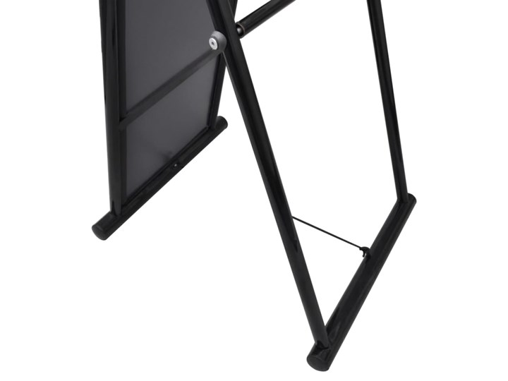 vidaXL 240579 Free Standing Floor Mirror Full Length Rectangular Black Prostokątne Stojące Styl Tradycyjny