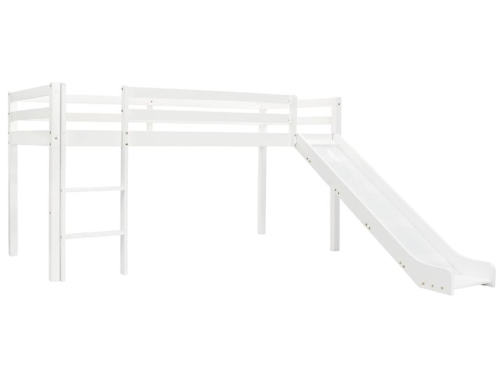 vidaXL Wysoka rama łóżka dziecięcego, zjeżdżalnia i drabinka, 97x208cm Drewno Łóżka piętrowe ze zjeżdżalnią Łóżko na antresoli Kategoria Łóżka dla dzieci