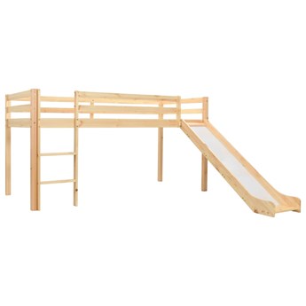 vidaXL Wysoka rama łóżka dziecięcego, zjeżdżalnia i drabinka, 97x208cm