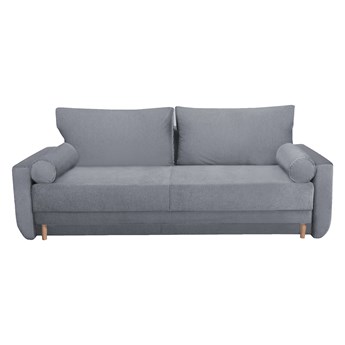 Sofa BRUNI szara z funkcją spania i pojemnikiem na pościel 215x92x92 cm - Homla