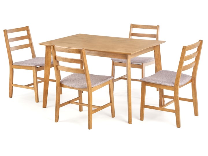 Klasyczny zestaw stół i krzesła do Jadalni Kuchni Drewniany RUBBER