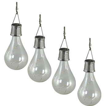 Luxform Ogrodowe lampy solarne LED, 4 szt., przezroczyste, 95420