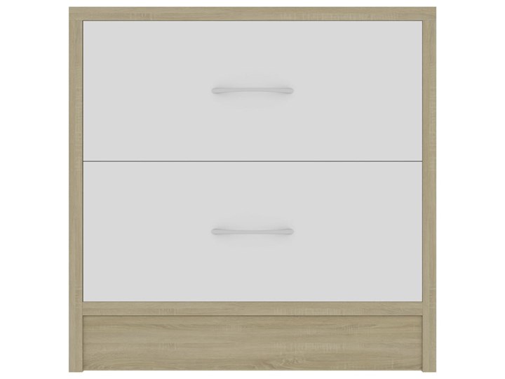 vidaXL Szafki nocne, 2 szt., biel i dąb sonoma, 40x30x40 cm Drewno Pomieszczenie Sypialnia Płyta laminowana Płyta MDF Głębokość 30 cm Płyta meblowa Uniwersalne Kategoria Szafki i regały