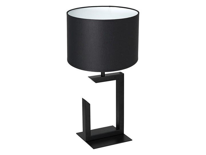 Lampa stołowa 1xE27/60W/230V 45 cm czarny/biały Tkanina Metal Kategoria Lampy stołowe