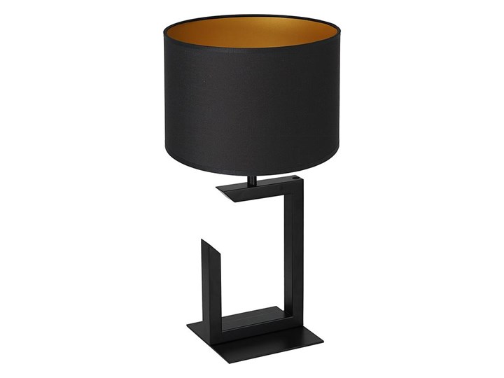 Lampa stołowa 1xE27/60W/230V 45 cm czarny/złoty Metal Tkanina Kategoria Lampy stołowe