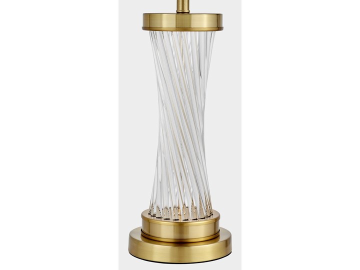 Czarno-mosiężna lampa nocna Villanova Glamour Wysokość 26 cm Mosiądz Szkło Kolor Czarny Lampa z abażurem Lampa z kloszem Stal Kategoria Lampy stołowe