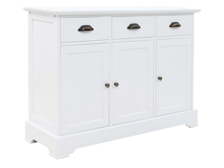 vidaXL Komoda 3-drzwiowa, MDF i drewno sosnowe, 105 x 35 x 77,5 cm Wysokość 105 cm Pomieszczenie Salon Szerokość 105 cm Płyta MDF Głębokość 35 cm Kategoria Komody