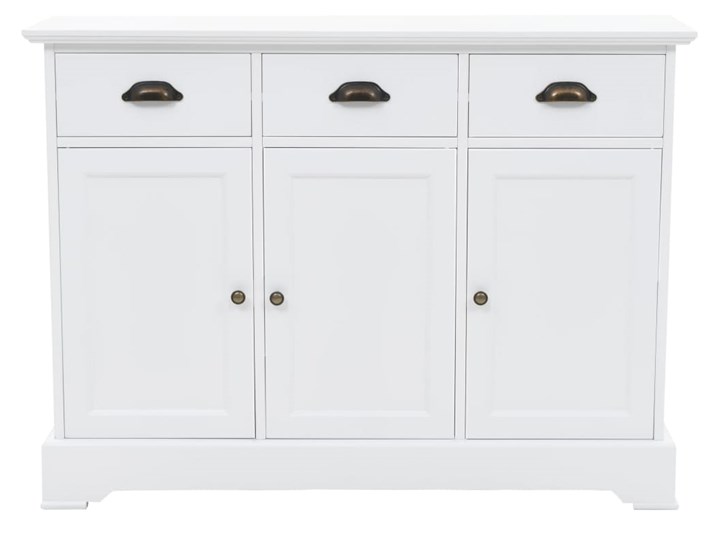 vidaXL Komoda 3-drzwiowa, MDF i drewno sosnowe, 105 x 35 x 77,5 cm Szerokość 105 cm Wysokość 105 cm Płyta MDF Głębokość 35 cm Pomieszczenie Salon Kategoria Komody