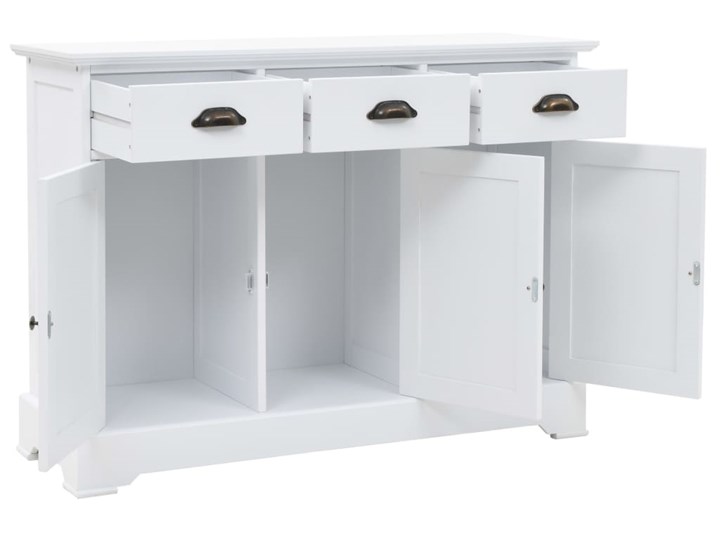 vidaXL Komoda 3-drzwiowa, MDF i drewno sosnowe, 105 x 35 x 77,5 cm Kategoria Komody Głębokość 35 cm Szerokość 105 cm Płyta MDF Wysokość 105 cm Pomieszczenie Salon