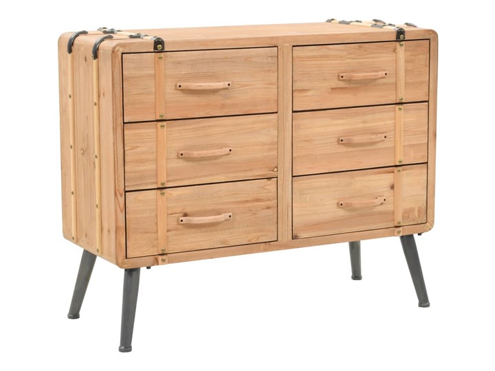 vidaXL Szafka z szufladami, lite drewno jodłowe, 91 x 35 x 73 cm Głębokość 35 cm Szerokość 91 cm Szerokość 105 cm Kategoria Komody Płyta MDF Styl Rustykalny