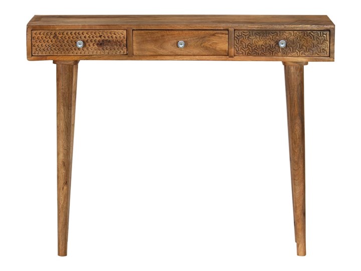 vidaXL Stolik konsola z litego drewna mango, 102 x 30 x 79 cm Z szufladą Kategoria Konsole Szerokość 102 cm Drewno Głębokość 30 cm Styl Vintage