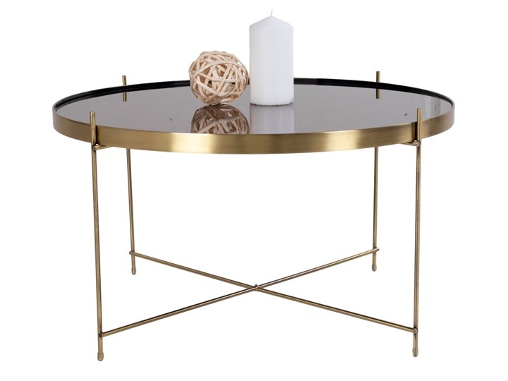 Złoty stolik do salonu w stylu glamour Venezia duży