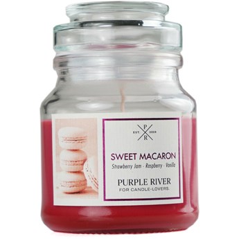 Purple River sojowa naturalna świeca zapachowa w szkle 4 oz 113 g - Sweet Macaron