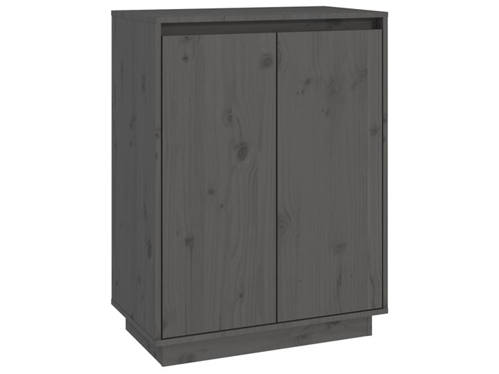 vidaXL Szafka na buty, szara, 60x35x80 cm, lite drewno sosnowe Szerokość 60 cm Głębokość 35 cm Sosna Kategoria Szafki i regały Na zdjęcia Kolor Szary