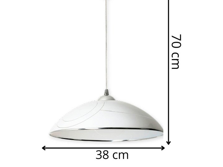 Wisząca lampa do kuchni E533-Alis Lampa z kloszem Pomieszczenie Kuchnia Tworzywo sztuczne Kolor Biały