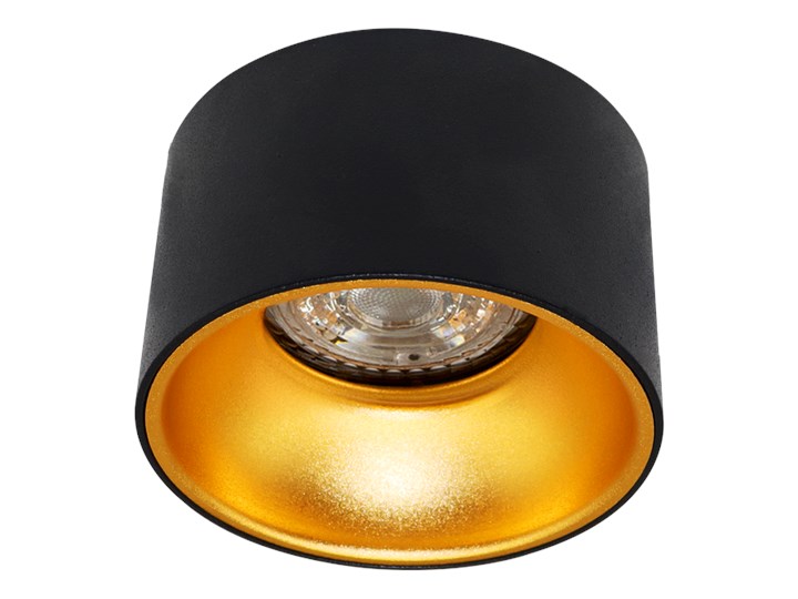 Podtynkowa oprawa sufitowa ZAMA Black Gold S IP20, GU10, 220-240V, okrągła czarna, środek złoty EDO777452 EDO Kolor Czarny Okrągłe Oprawa stropowa Kategoria Oprawy oświetleniowe