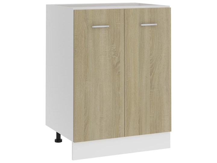 vidaXL Szafka kuchenna, dąb sonoma, 60x46x81,5 cm, płyta wiórowa Drewno Szafka dolna Płyta MDF Kategoria Szafki kuchenne Kolor Beżowy