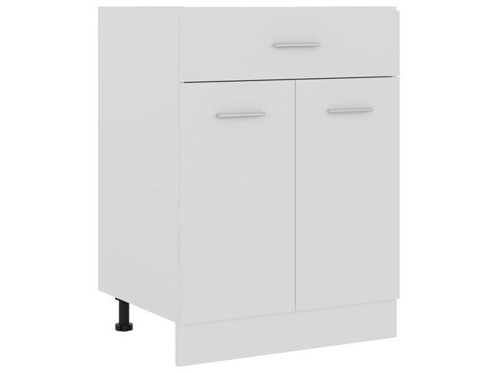 vidaXL Szafka z szufladą, biała, 60x46x81,5 cm, płyta wiórowa Kolor Biały Płyta MDF Kategoria Szafki kuchenne