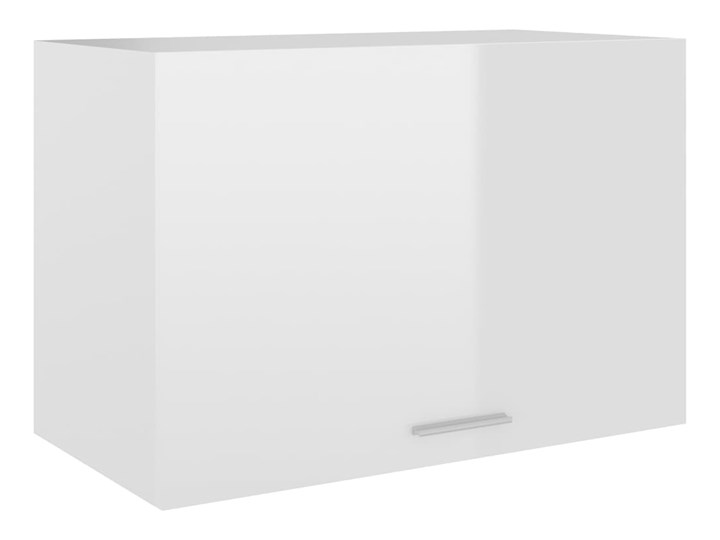 vidaXL Szafka wisząca, wysoki połysk, biała, 60x31x40 cm, płyta Płyta MDF Kolor Biały