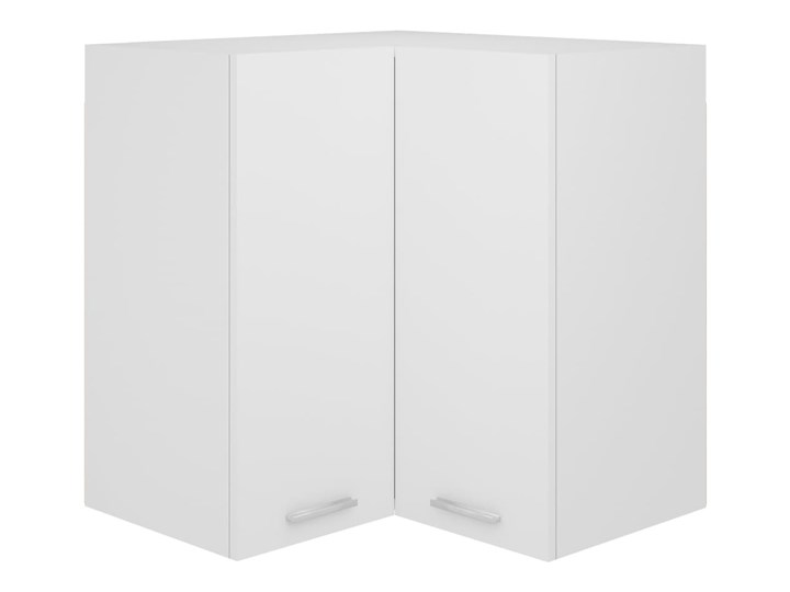 vidaXL Szafka wisząca, narożna, biała, 57x57x60 cm, płyta wiórowa Szafka narożna Kolor Biały Płyta MDF Kategoria Szafki kuchenne