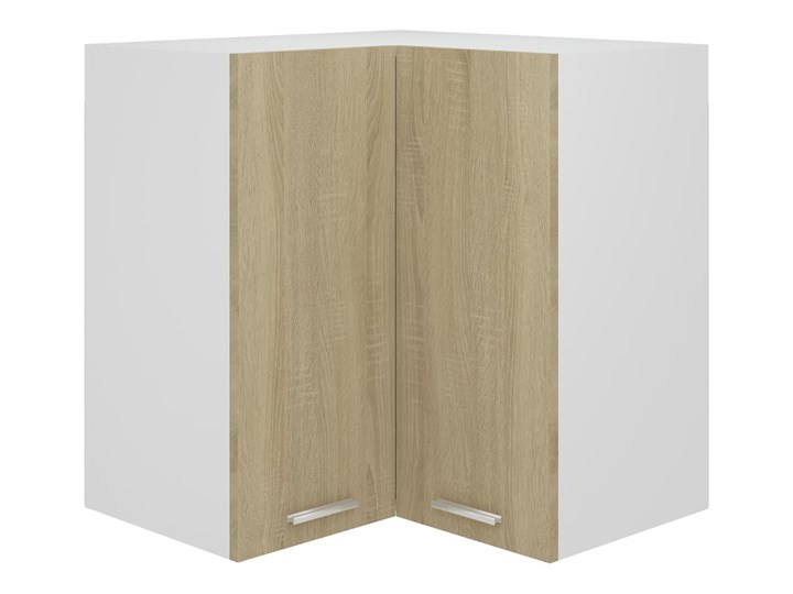 vidaXL Wisząca szafka narożna, kolor dąb sonoma, 57x57x60 cm, płyta Kategoria Szafki kuchenne Szafka wisząca Płyta MDF Drewno Kolor Beżowy