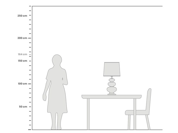 Szklana lampa nocna czarno-transparentna Briston Stal Lampa z abażurem Wysokość 71 cm Szkło Lampa z kloszem Styl Nowoczesny Kolor Czarny