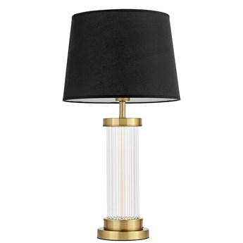 Czarno-mosiężna lampa nocna La Botte Glamour