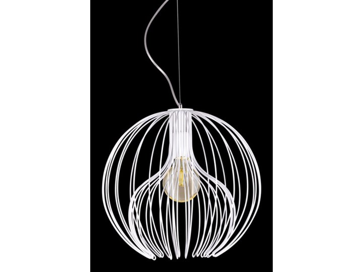 Biała druciana lampa wisząca kula - S541-Seva Metal Lampa kula Lampa druciana Styl Industrialny