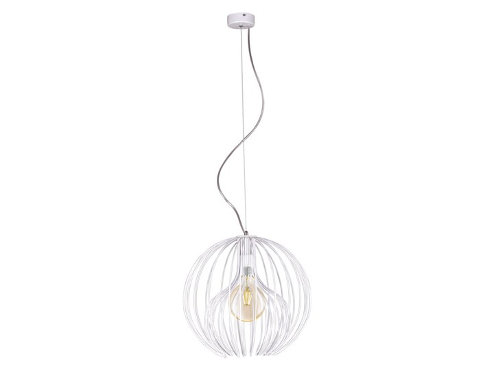 Biała druciana lampa wisząca kula - S541-Seva Lampa kula Lampa druciana Metal Pomieszczenie Jadalnia