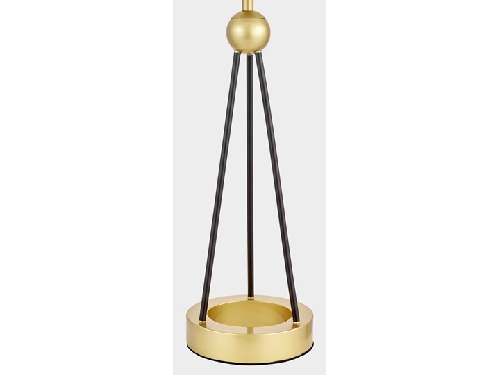 Elegancka lampa nocna czarna Belforte Wysokość 70 cm Stal Mosiądz Lampa z kloszem Lampa z abażurem Metal Styl Nowoczesny