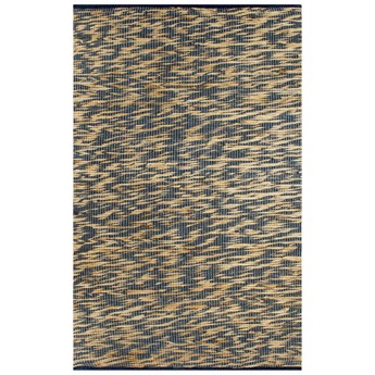 vidaXL Ręcznie wykonany dywan, juta, niebieski i naturalny, 160x230 cm