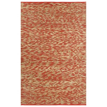 vidaXL Ręcznie wykonany dywan, juta, czerwony i naturalny, 120x180 cm