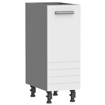 Biała dolna szafka do nowoczesnej kuchni - Sergio 4X 30 cm