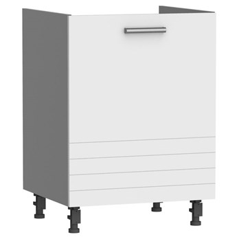 Biała dolna szafka do nowoczesnej kuchni - Sergio 7X 60 cm