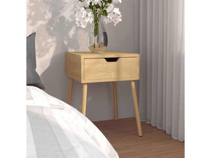 vidaXL Szafka nocna, dąb sonoma, 40x40x56 cm, płyta wiórowa Płyta meblowa Pomieszczenie Sypialnia Płyta laminowana Płyta MDF Szerokość 40 cm Głębokość 40 cm Drewno Nocne Na dekoracje Uniwersalne Kategoria Szafki i regały