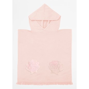 Różowy dziecięcy ręcznik plażowy z kapturem Sunnylife Mermaid, 3-6 lat